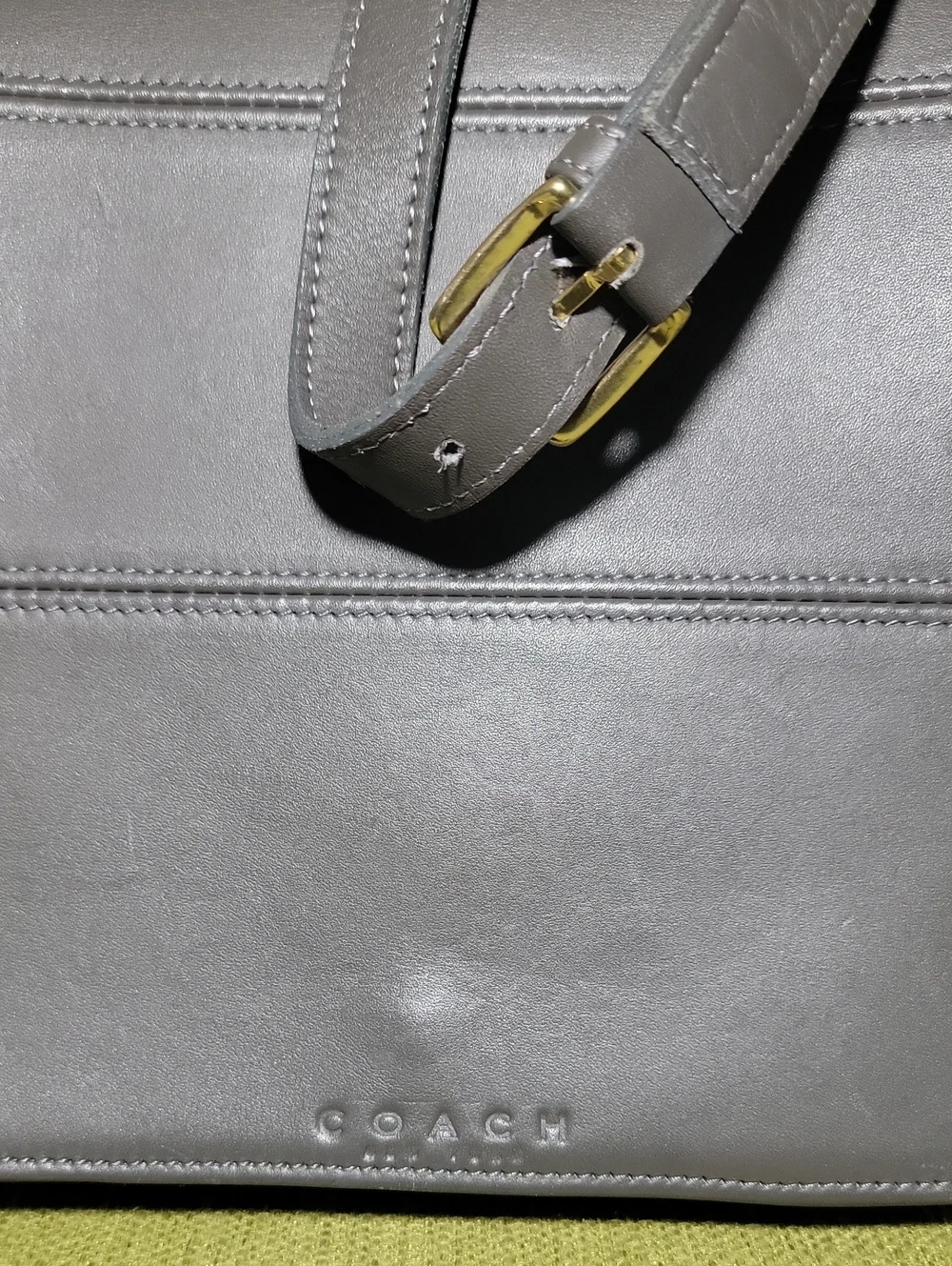 Coach Tribeca Gray Leather Crossbody Bag